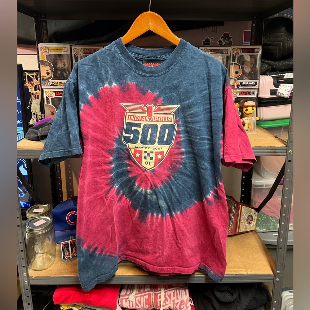Vintage Indianapolis 500 2007 Brickyard Authentics Tie Dye Tee